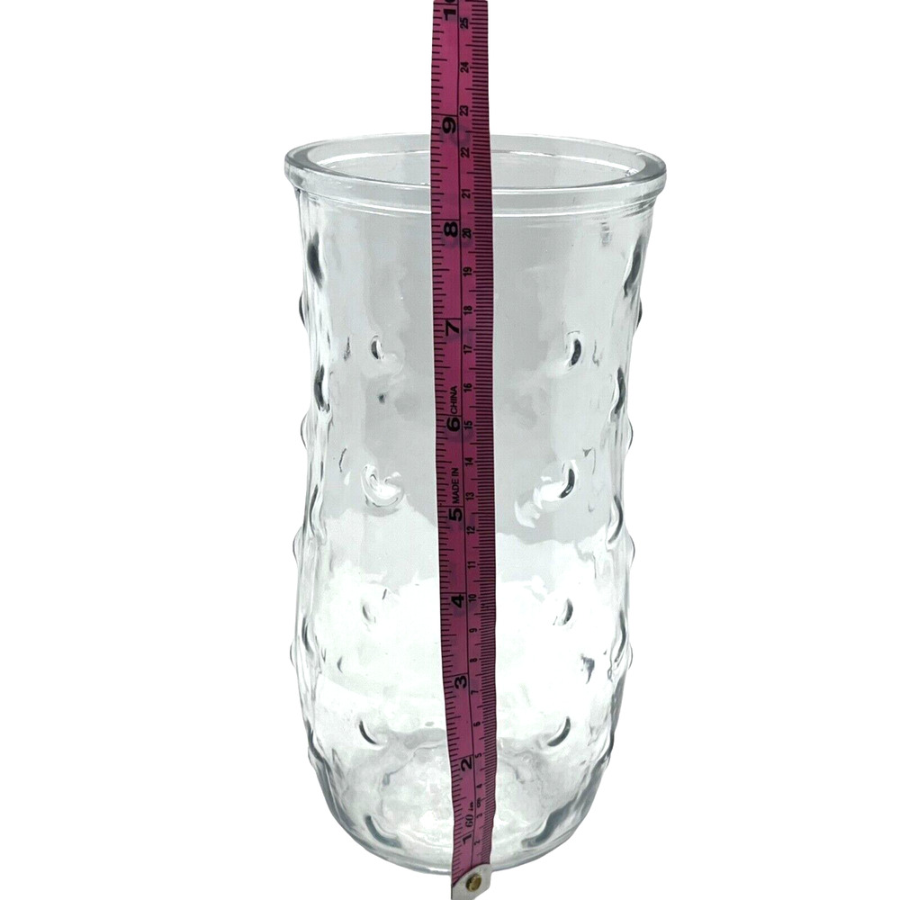Hoosier Glass Bubble Glass Clear Vase 8.5 inches No Chips or Cracks Vintage - Picture 8 of 12